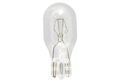 Halco 918 918 .56A T5 Wedge 12.8V, clear automotive indicator light bulb with metal filament inside.