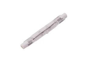 Halco Q75T3C/S 107210 130V 75W T3 CL R7s PRISM 78MM, clear glass light bulb features a T3 shape with a 78mm length and R7s base for maximum illumination.