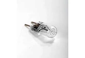 Halco JC Type Halogen T4 Bulb 20W 12V 2800K G6.35 Base 300 Lumens C-6 Filament 3000 Avg Life 99 CRI Dimmable, small halogen light bulb with G6.35 base for lighting applications.