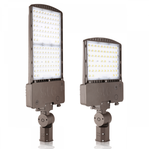 SLG FLF Flexible Flood Light, 60000Lm - 400W Max, 4 Level Wattage AdjFLF LS600 N77 G1 FSK PSC Tustable,120-277VAC, NEMA 7, Gen1, 3000/4000/5000K, With 3 Pin Photocell & Shorting Cap, With Trunnion Mount, Dark Bronze - FLF LS600 N77 G1 FSK PSC T