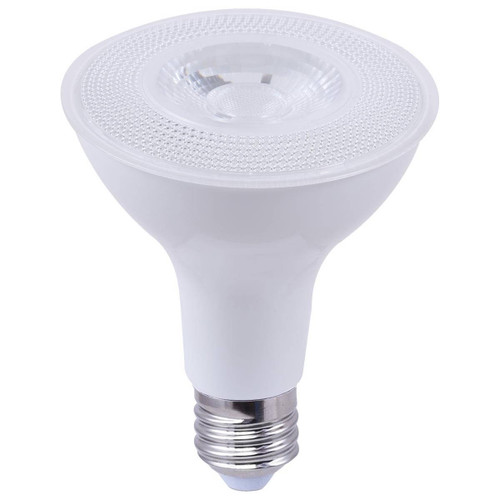 Eiko LED PAR30 Flood 40 Degree 11W - 850lm Dimmable 4000K 80+CRI 120VAC E26, LED flood light bulb with a white, reflector-style design suitable for spotlighting.