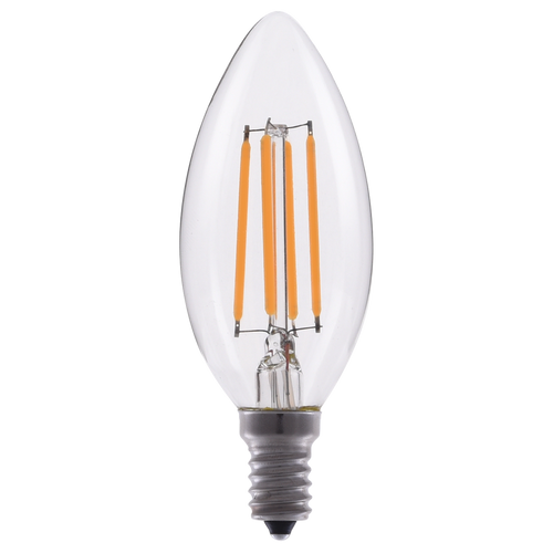 LED Advantage Filament B11 320 Deg, 2.5W-200lm, Dimmable, 80CRI, 2700K, E12, 120VAC Clear