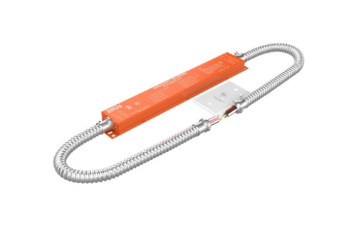 Aleo Lighting BLD-YM20D-056B – Field-Installable EM LED Driver, 20W max., 25-56Vdc out., 120V-347V input, min. 90 min, Dual flex, Test button with faceplate