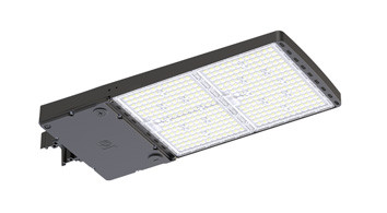 ASD LED Area Light with Q-base and Photocell NEOX series 300/400/500W 200-480V 0-10V Dimmable 200Lm/W 3000/4000/5000K Bronze UL DLC Premium