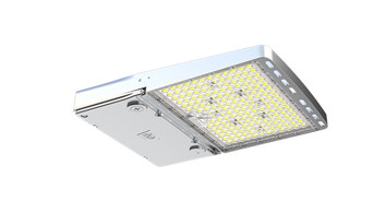 ASD LED Area Light with Q-base and Photocell PRO series 200/240/300W 120-277V 0-10V Dimmable 170Lm/W 3000/4000/5000K Silver UL DLC Premium
