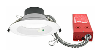 ASD LED Round Commercial Downlight with 8W Battery Back-up 6inch 12/14/16/18/22W 120-277V 0-10V Dimmable 85Lm/W 2700/3000/3500/4000/5000K White ETL ES