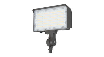 ASD LED Floodlight with Photocell STANDARD series 30/55/80W 120-277V 0-10V Dimmable 150Lm/W 3000/4000/5000K with Arm Bracket and 3ft cord Black UL DLC Premium