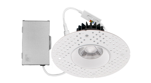 ASD LED Trimless Downlight Round 3.5inch 12W 120V TRIAC 2700/3000/3500/4000/5000K White ETL 4pack