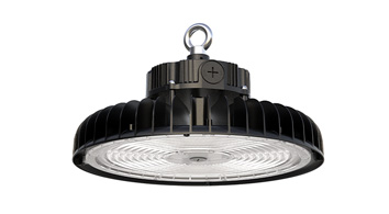 ASD LED UFO High Bay with Q-base NEOX Series 200/240/300W 120-277V 0-10V Dimmable 200Lm/W 3000/4000/5000K with 4ft cord Black UL DLC Premium
