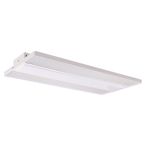 Eiko LH1 Linear High Bay, PowerSet 440/400/380/360W, 5000K, 120-277V, Dimming - white, rectangular LED high bay light fixture with a sleek design.