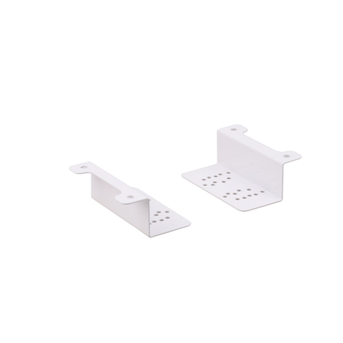 LH1 and LHS1 Battery Backup Mounting Kit includes 2 white Z brackets and 9 mounting screws