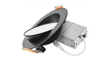 ASD LED Round Deep Baffle Trim Wafer 6inch 15W 120V TRIAC 2700/3000/3500/4000/5000K White ETL ES T24 12pack