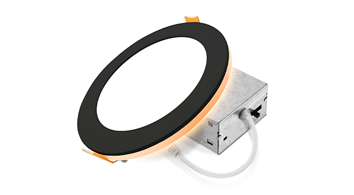 ASD LED Round Night Light Wafer 6inch 12W+3W 120V TRIAC 2700/3000/3500/4000/5000K+2000K Black ETL ES T24 6pack