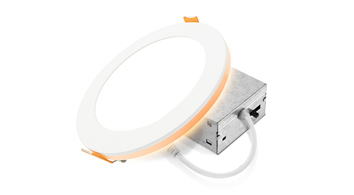 ASD LED Round Night Light Wafer 6inch 12W+3W 120V TRIAC 2700/3000/3500/4000/5000K+2000K White ETL ES T24 6pack