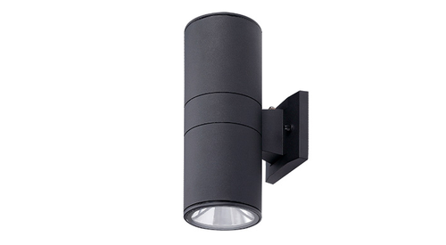 ASD LED Round 2-sides Outdoor Wall Cylinder with Photocell 18W 120V Triac 3000/4000/5000K Black ETL