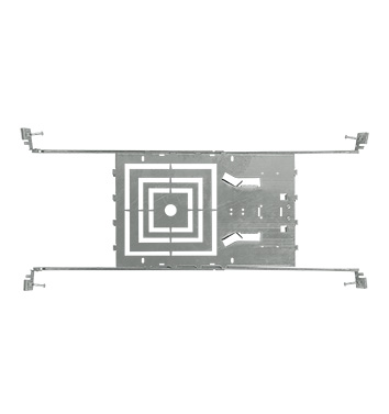 ASD New Construction Mounting Plate with Square Holes 3-4-6inch and Sliding Clips 6pack