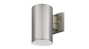 ASD Bulb Round 1-side Outdoor Wall Cylinder 1xE26 60W 120V Stainless Steel ETL