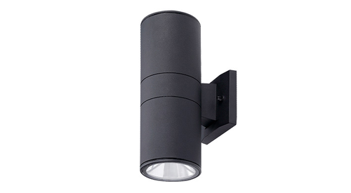 ASD Bulb Round 2-sides Outdoor Wall Cylinder 2xE26 60W 120V Black ETL