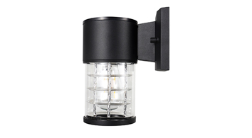 ASD Bulb Round Outdoor Wall Cylinder RETRO series 1xE26 120V Black ETL
