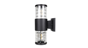 ASD Bulb Round Outdoor Wall Cylinder RETRO series 2xE26 120V Black ETL