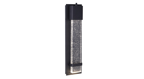 ASD LED Bubble Glass Outdoor Wall Sconce with Photocell 18inch 12W 120V Non-Dimmable 3000/4000/5000K Black ETL