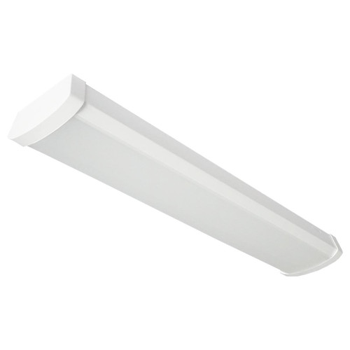 Eiko LED Linear Wrap 2FT 24/20/16W 80CRI 35/40/50K 120-347V Dimmable, white sleek long LED light fixture for commercial or industrial lighting.