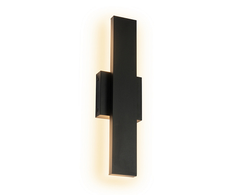 ASD LED Backlight Linear Outdoor Wall Sconce 39inch 28W 120-277V Triac 3000/4000/5000K Black ETL