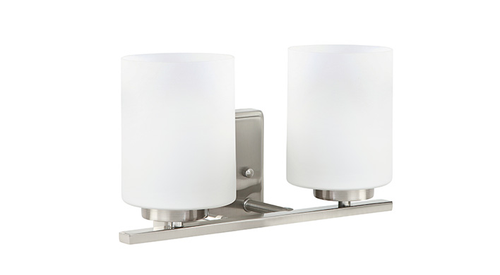 ASD Bulb Vanity Light 2xE26 60W 120V Satin Nickel ETL