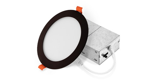 ASD LED Recessed Mini Panel Round 6inch 15W 120V Triac 2700/3000/3500/4000/5000K Black UL Energy Star