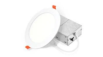 ASD LED Wafer Round 6inch 9/12/15W 120V Triac 2700K/3000K/3500K/4000K/5000K with Battery Back-up 4,2W White ETL Energy Star
