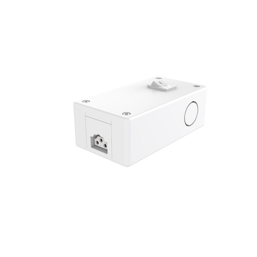 Eiko Junction box with switch for LS2 and LS3, 120VAC, white plastic enclosure with power switch and electrical outlet.