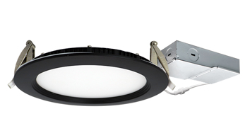 ASD LED Round Fire Rated Baffle Trim Wafer 6inch 15W 120-277V 0-10V Dimmable 2700/3000/3500/4000/5000K Black ETL ES T24 JA8