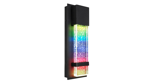 ASD LED Outdoor Wall Sconce 13inch 8.5W 8.5W 120-277V Non-Dimmable 3000-5000K RGBW with Manual CCT Switch Black ETL