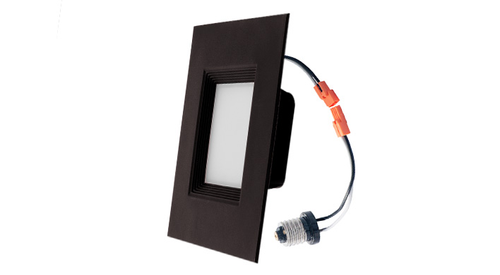 ASD LED Square Downlight Retrofit Kit 6inch 12W 120V CCT Selectable 2700/3000/3500/4000/5000K Dimmable PC, Baffle Trim, Oil Rubbed Bronze UL 6pack