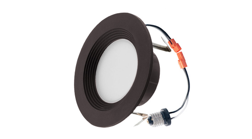 ASD LED Round Downlight Retrofit Kit 4" 8.6W 120V CCT Selectable 2700/3000/3500/4000/5000K Dimmable PC, Baffle Trim, Oil Rubbed Bronze UL