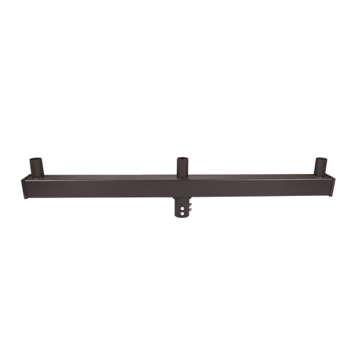 3 Light In-Line, Round-Square-Round Bracket, Pipe Diameter 2-3/8", End Caps Included, Bronze