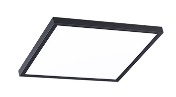 ASD LED Square Surface Mini Panel 12" 24W 120V CCT Selectable 3000/4000/5000K Dimmable Black ETL