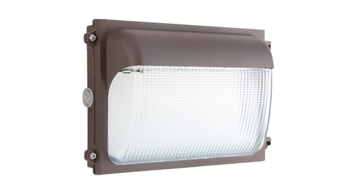 ASD LED Slim Wallpack Power Adjustable 30/50/60W 120-277V CCT Selectable 3000/4000/5000 with Photocell Dimmable Bronze UL DLC Premium