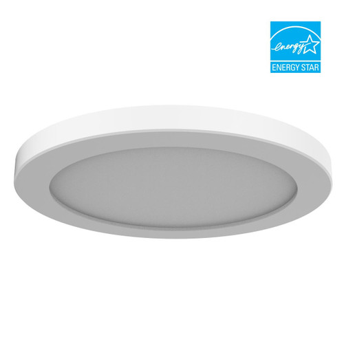 Eiko Slim Surface Downlight 5.5IN 800LM 10W 90CRI, LED ceiling light with white finish, adjustable color temperatures 27K to 50K, suitable for indoor lighting, energy-efficient lighting fixture.