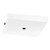 Westgate Manufacturing Auxiliary Square Blank Canopy for Suspension Cables, white square ceiling canopy with central hole and side cable attachment point.