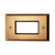 Westgate Manufacturing SLE-Series - Singe-Gang LED Step Light Engine - SLT-F-AZ, gold-colored mounting frame with a rectangular opening for LED step light installation.