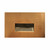 Westgate Manufacturing SLEA-Series - Single-Gang LED Step Light Engine For Recessed Trims - SLT-A-AZ, close-up of a copper-colored rectangular step light with a brushed finish and a small rectangular light opening