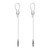 Westgate Manufacturing Adjustable 20ft. 1/16in. 1.5mm Double Suspension Cable, image showing two stainless steel suspension cables with eye loops and adjustable fittings.