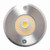Westgate Manufacturing 12V Integrated LED In Ground Lights - IGL-3W-40K, round stainless steel underground landscape LED light with yellow LED and protective grill.