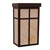 Westgate Manufacturing LRS-SH, 12-inch Honey-Color Replacement Lens, showcase of a cabinet with honey-colored glass panels and a dark brown frame.
