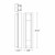Westgate Manufacturing CREST WALL SCONE COVER, Crest by Westgate - Silver Passage, technical drawing with measurements of 20.15 inches height, 3.32 inches width, and 4.96 inches depth.