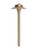 Westgate Manufacturing MODEL 24 ALUMINUM PATH LIGHT CAP, ANTIQUE BRASS, outdoor pathway light with a classic antique brass finish and a wide, flat top