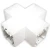 Westgate Manufacturing LED 2-3/4\" Superior Architectural Seamless Linear Corner Fixtures - SCX-X-40K, white seamless corner light fixture for architectural lighting.