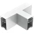 Westgate Manufacturing LED Superior Architectural Seamless Linear Light Corner Fixture - SCX2-T-MCT4, white aluminum light fixture designed for seamless architectural corner lighting applications.