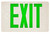 Westgate Manufacturing SUPER SLIM LED EXT SIGN - GREEN, illuminated green exit sign with directional arrows.